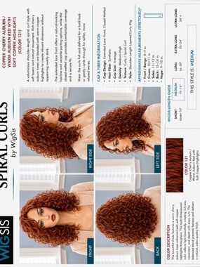 Spiral Curls by Wig Sis in Copper Cherry Auburn (color 131)